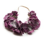 Wianek na gumce - PLUM / ASH