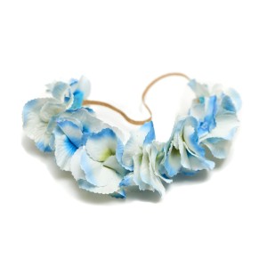 Wianek na gumce - WHITE / BLUE
