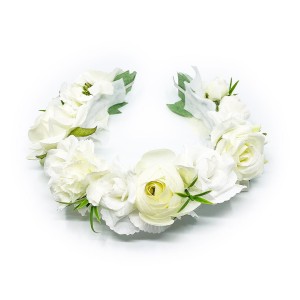 Wianek na opasce Flower Crown - WHITE / IVORY