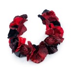 Wianek na opasce Flower Crown - BLACK / RED